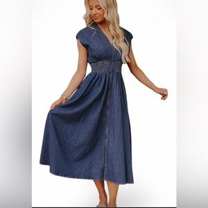 white christmas dresses Lone Star Denim Dress main image 0